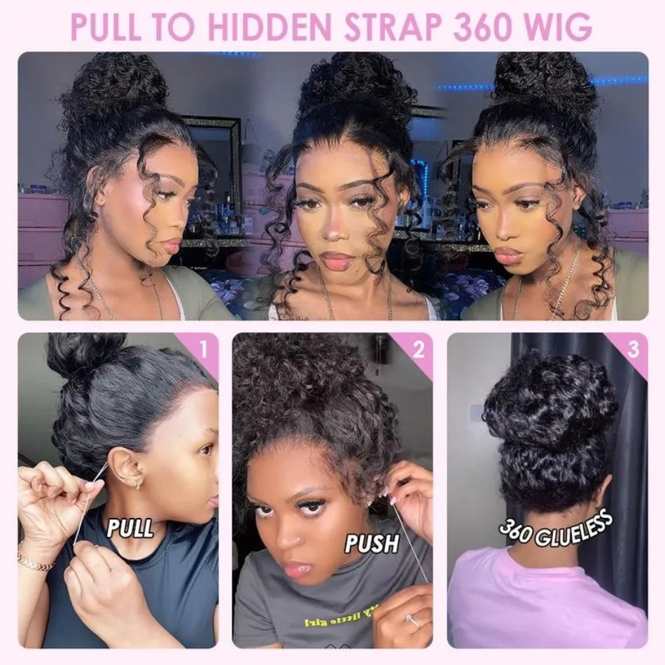 30 40 Inch 360 Full Lace Wig Human Hair Deep Wave Frontal Wig 13X6 Hd Lace Front Wigs Curly Human Hair Wigs Brazilian Hair