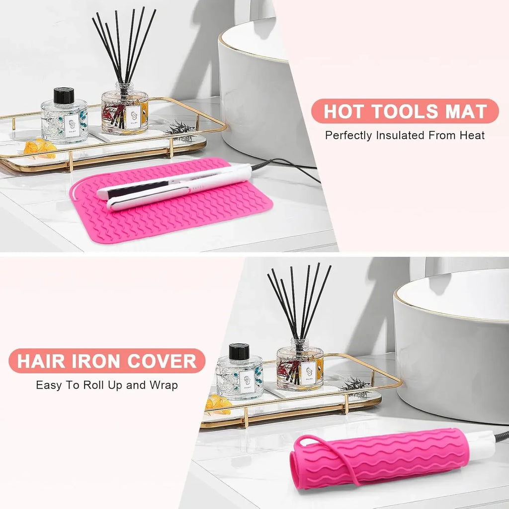 Portable Silicone Heat Resistant Mat for Curling & Flat Irons