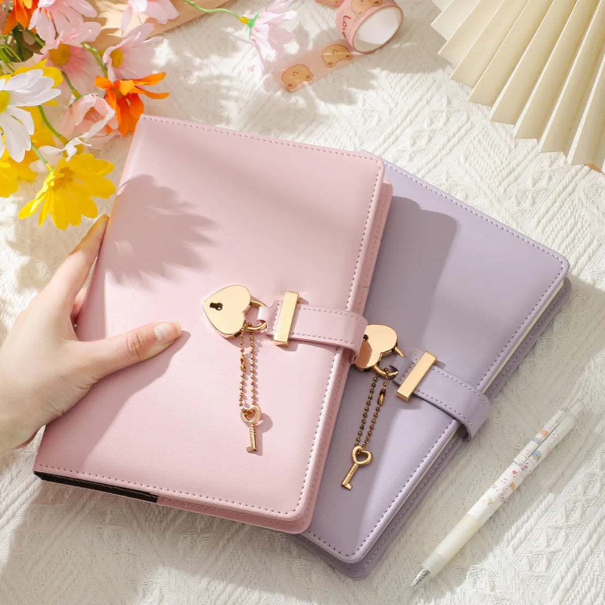 A5 Love Lock Diary Set | Password Notebook + Bags + Stickers