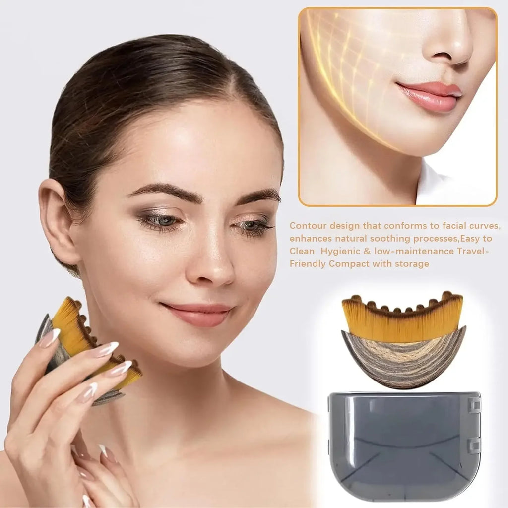 Lymphatic Face Sculpting Brush – Jawline & Chin Contour Massager