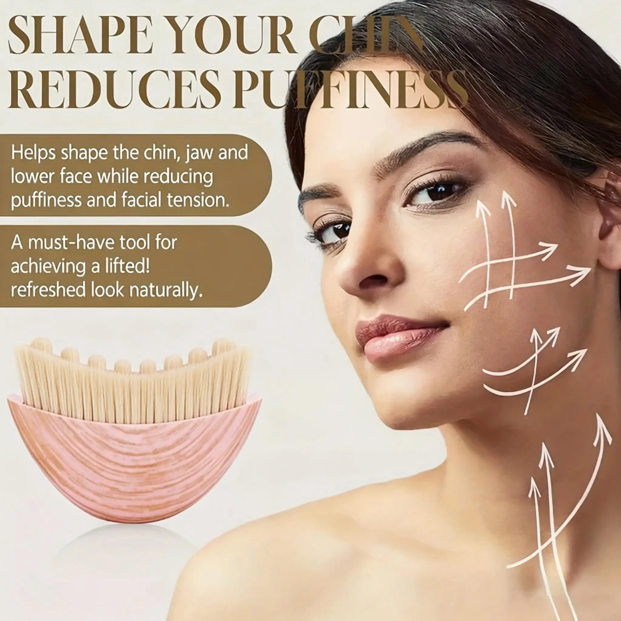 Lymphatic Face Sculpting Brush – Jawline & Chin Contour Massager