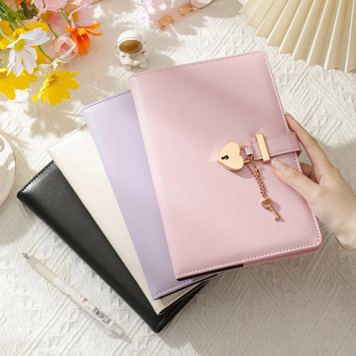 A5 Love Lock Diary Set | Password Notebook + Bags + Stickers