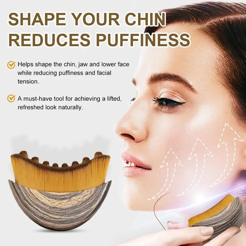 Lymphatic Face Sculpting Brush – Jawline & Chin Contour Massager