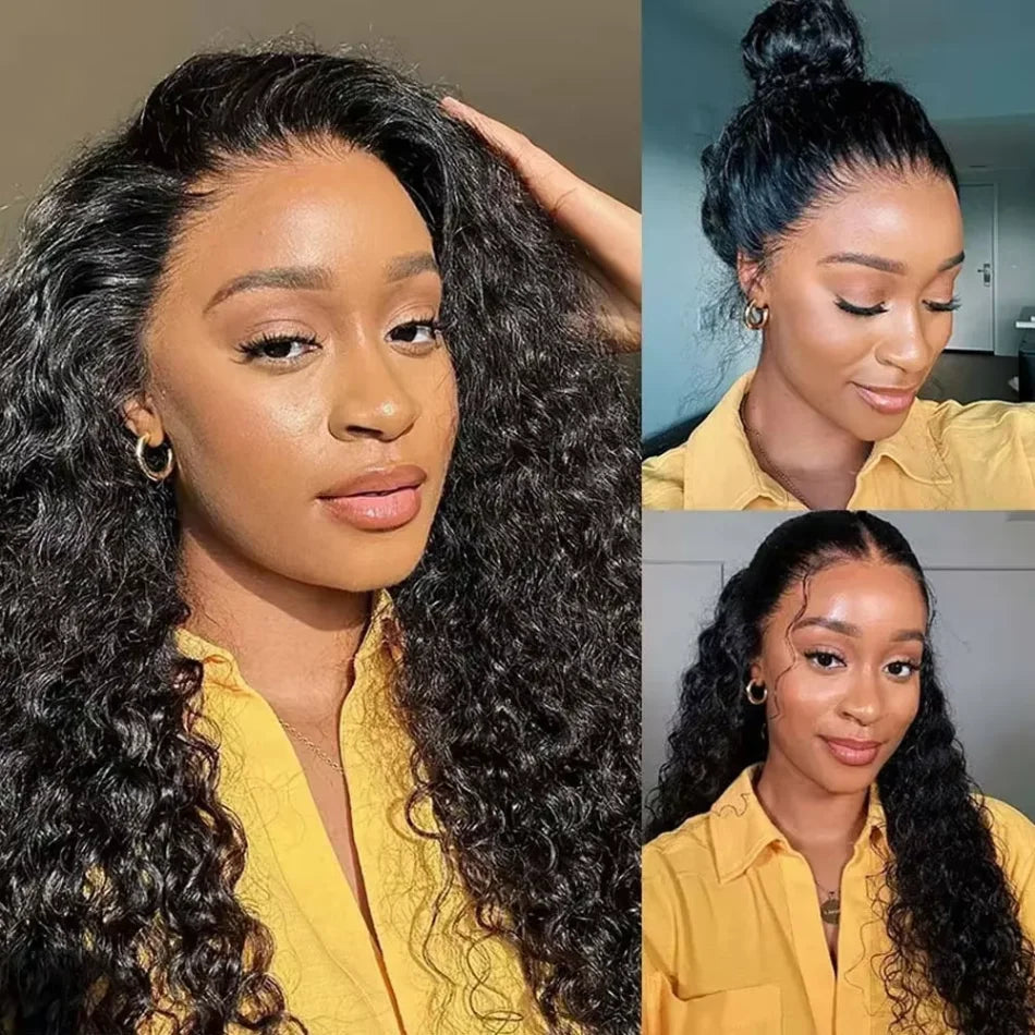 30 40 Inch 360 Full Lace Wig Human Hair Deep Wave Frontal Wig 13X6 Hd Lace Front Wigs Curly Human Hair Wigs Brazilian Hair