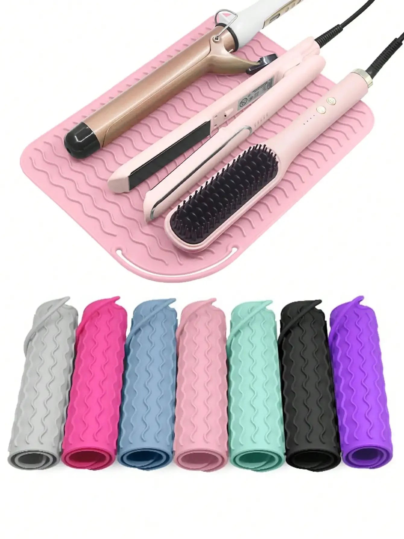 Portable Silicone Heat Resistant Mat for Curling & Flat Irons