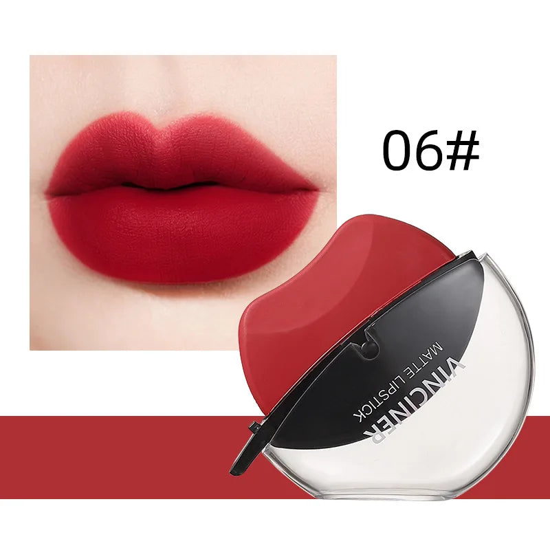 6-color lipstick, one-sucking lazy lipstick, long-lasting and not easy to fade, matte makeup effect, non-irritating matte lipsti
