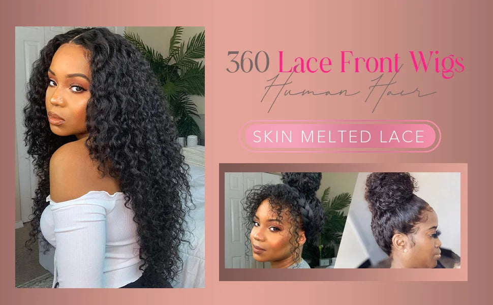 30 40 Inch 360 Full Lace Wig Human Hair Deep Wave Frontal Wig 13X6 Hd Lace Front Wigs Curly Human Hair Wigs Brazilian Hair