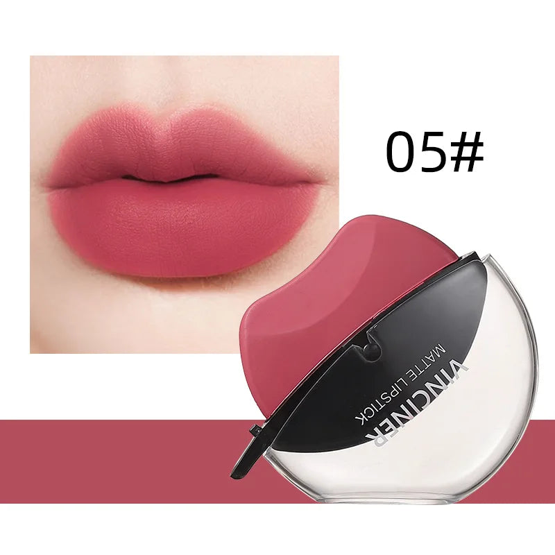 6-color lipstick, one-sucking lazy lipstick, long-lasting and not easy to fade, matte makeup effect, non-irritating matte lipsti