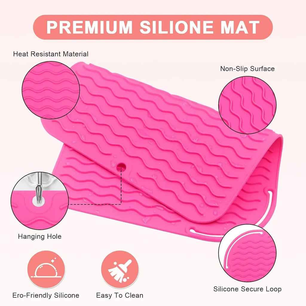 Portable Silicone Heat Resistant Mat for Curling & Flat Irons