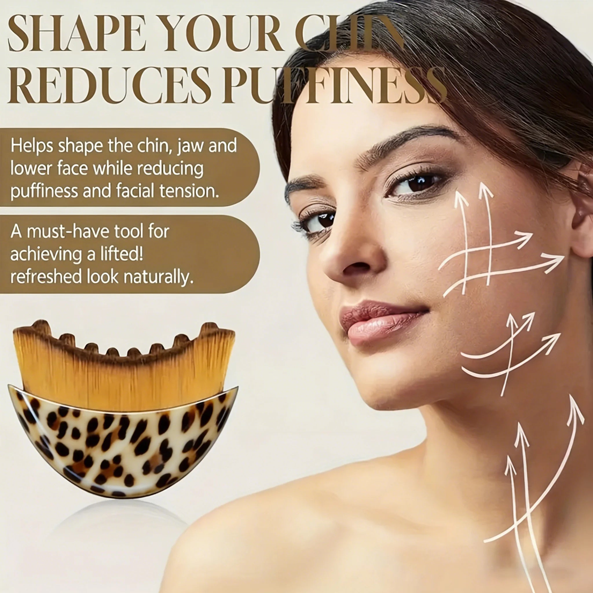 Lymphatic Face Sculpting Brush – Jawline & Chin Contour Massager