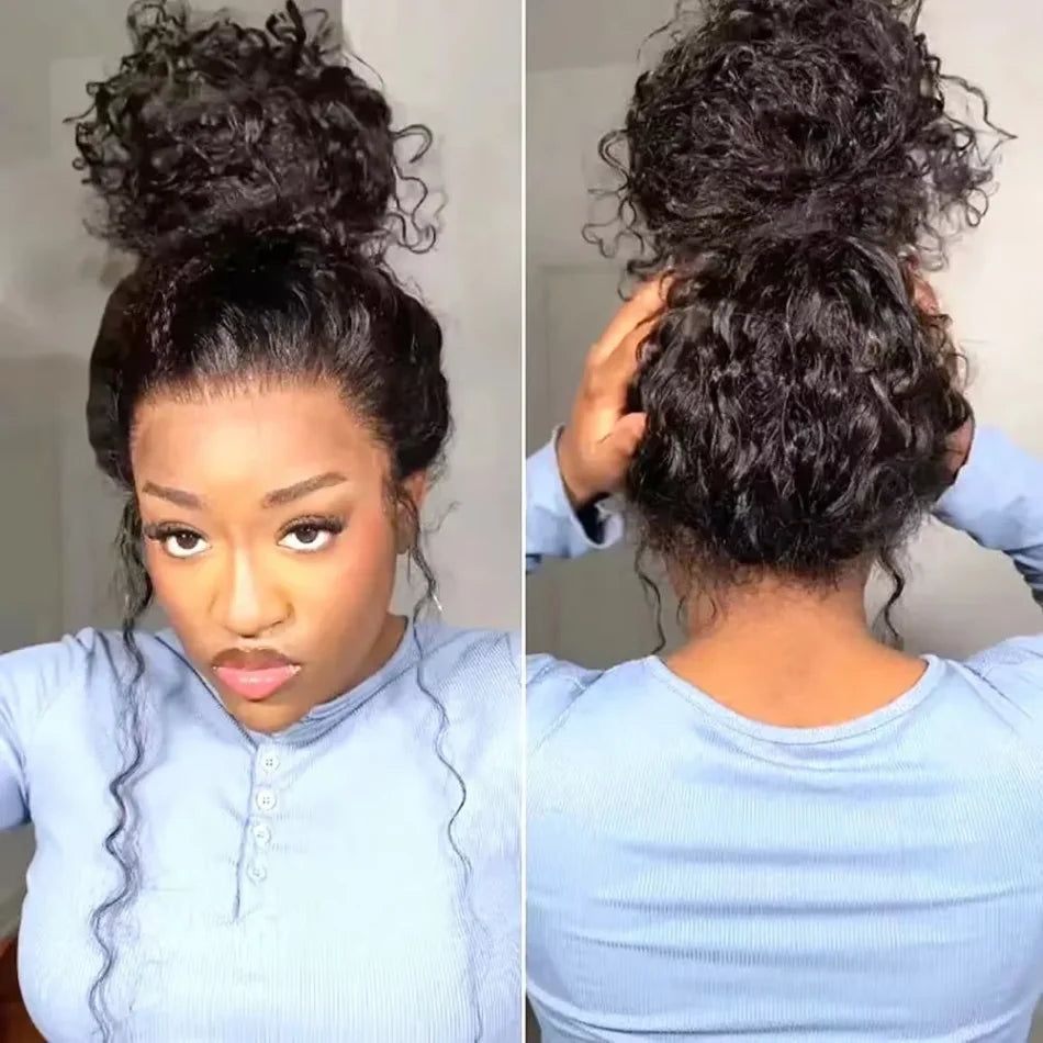 30 40 Inch 360 Full Lace Wig Human Hair Deep Wave Frontal Wig 13X6 Hd Lace Front Wigs Curly Human Hair Wigs Brazilian Hair