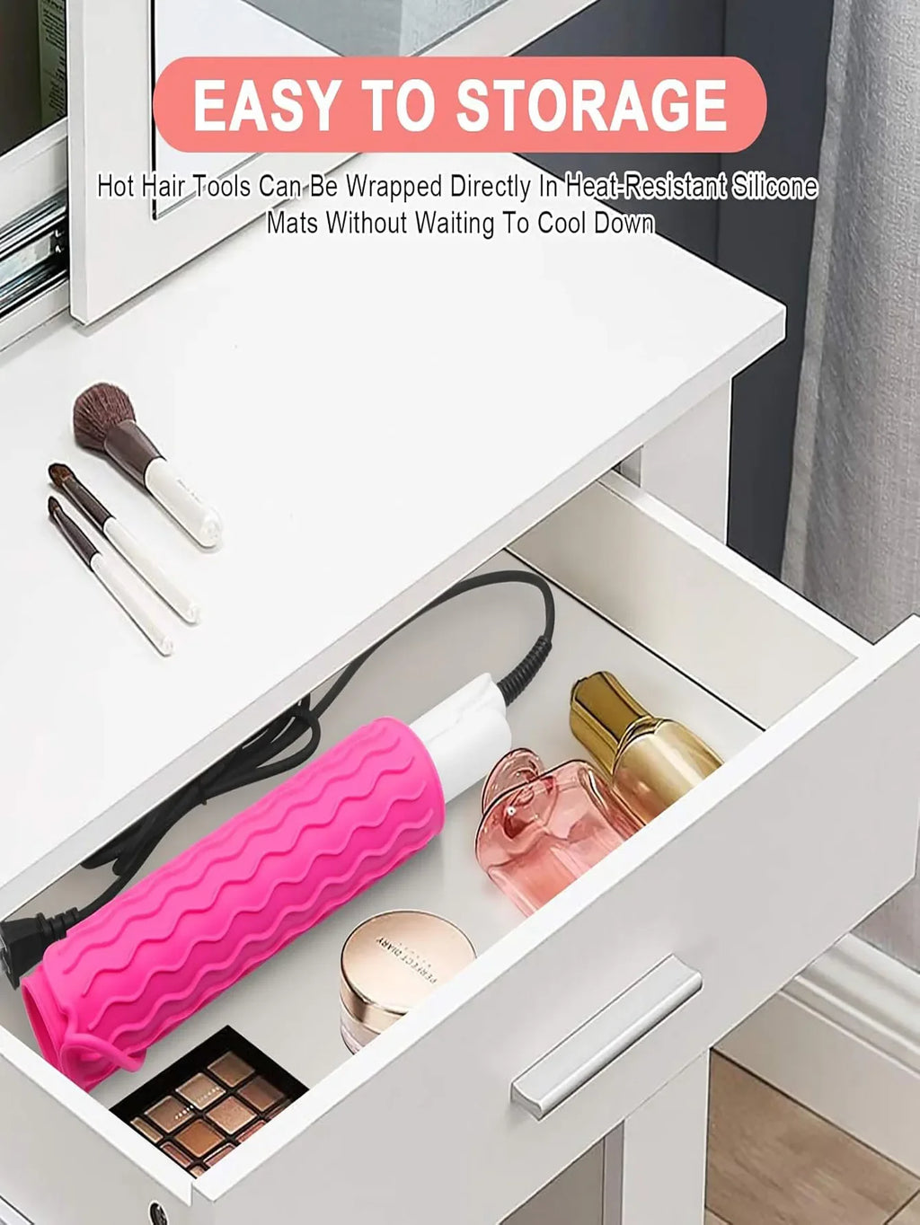 Portable Silicone Heat Resistant Mat for Curling & Flat Irons